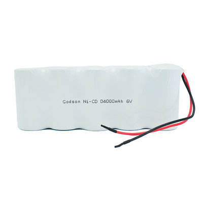 بسته باتری قابل شارژ Ni Cd D4000mAh 6.0V چرخه عمر باتری