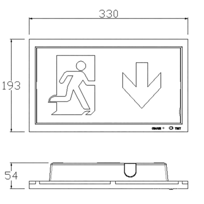 چراغ داخلی اضطراری باتری لیتیوم یون R داخلی LED خروجی سفید 4W 50lm