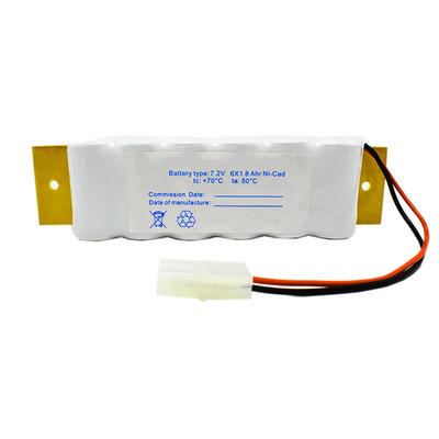 SC1800mAh 7.2 V علامت خروج اضطراری چراغ سی دی باتری نیکل با صفحه پشتی