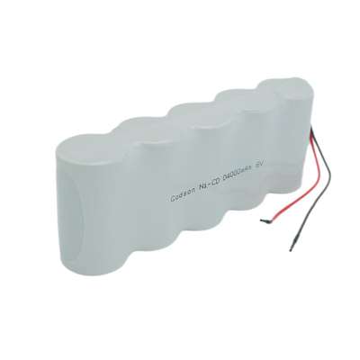 بسته باتری روشنایی اضطراری با دمای بالا NiCD D4000mAh 6.0V