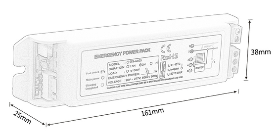 حداکثر 0.35A پکیج برق اضطراری حفظ نوع GS-A405 قدرت اضطراری 1-5W
