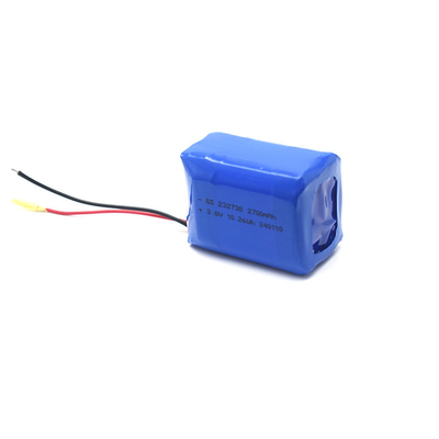پلیمر لیتیوم یون 232738 2700mAh 3.8V با PCB و UL1571 24AWG قرمز و سیاه
