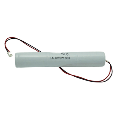 نورپردازی اضطراری سلول نیکل کادمیوم مهر و موم شده با IEC 61951 3.6V C2500mAh