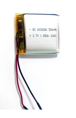 پلیمر لیتیوم یون 603030 500mAh 3.7V با PCM
