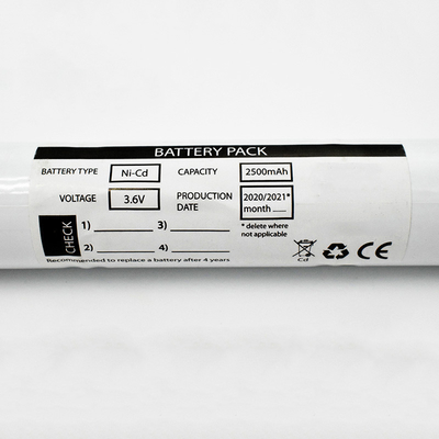 3.6V 2500mAh باتری Ni-CD برای روشنایی اضطراری با هزینه بالا