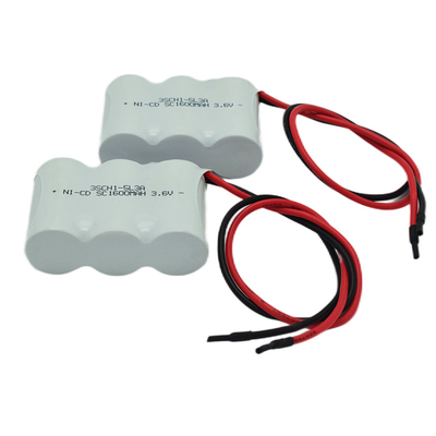 سازنده قابل تنظیم 3.6V 1600mAh چراغ اورژانسی Ni Cd باتری