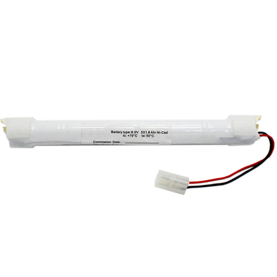 باتری نورپردازی اضطراری باتری Ni-Cd SC1800mAh 6.0V 10.8Wh نوع چوب OEM با ماژول نصب دیواری جانبی