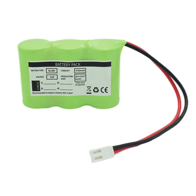 3S1P Side By Side Type 3.6V Ni-Mh C4700mAh باتری قابل شارژ مجدد با دمای بالا OEM PVC