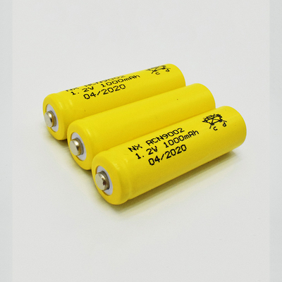 نوع استیک باتری پی وی سی زرد 1.2 V Nicd باتری قابل شارژ AA1000mAh