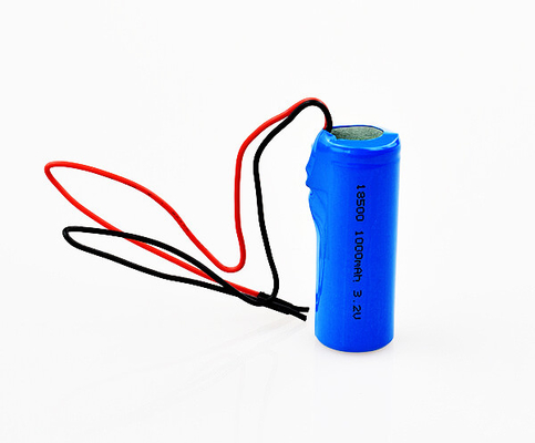 باتری لیتیوم LiFePO4 با سیگنال خروج اضطراری 18500 3.2V 1000mAh