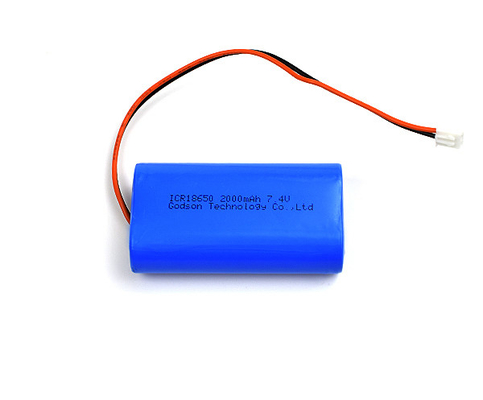 بسته آهنی لیتیومی باتری قابل شارژ 7.4 V 2000mah سازگار با محیط زیست