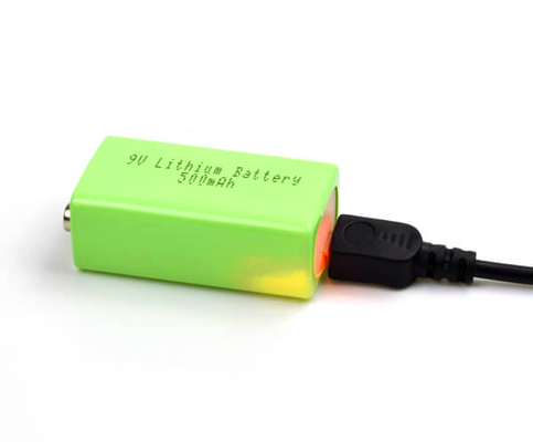 چراغ اضطراری لیتیوم آهن باتری لیتیومی 500 میلی آمپر ساعت 9 ولت با USB