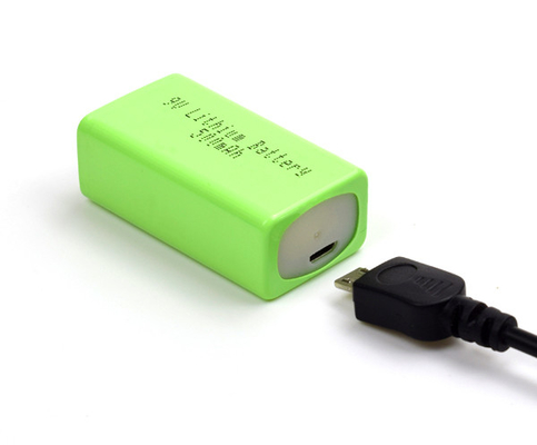 چراغ اضطراری لیتیوم آهن باتری لیتیومی 500 میلی آمپر ساعت 9 ولت با USB