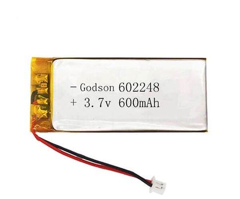 باتری لیتیوم پلیمری 600 میلی آمپر ساعتی 602248 3.7 ولتی فرم جامد 1C شارژ