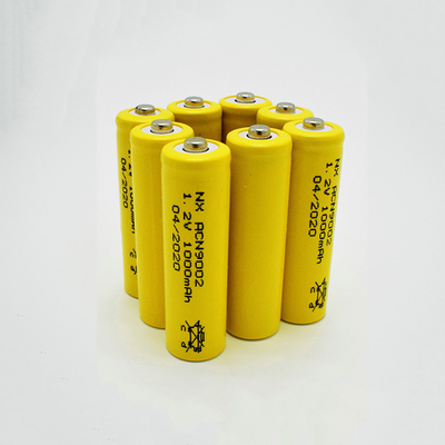 نوع استیک باتری پی وی سی زرد 1.2 V Nicd باتری قابل شارژ AA1000mAh