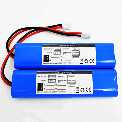 باتری روشنایی اضطراری LiFePO4 3000mah باتری 6.4 ولت آبی PVC